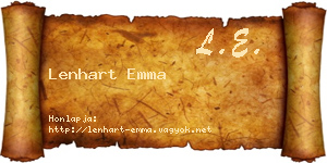 Lenhart Emma névjegykártya